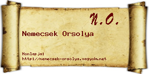 Nemecsek Orsolya névjegykártya